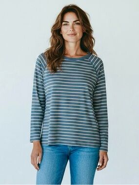 The North Face Striped Boatneck Long Sleeved Top